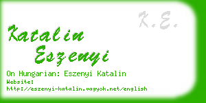 katalin eszenyi business card